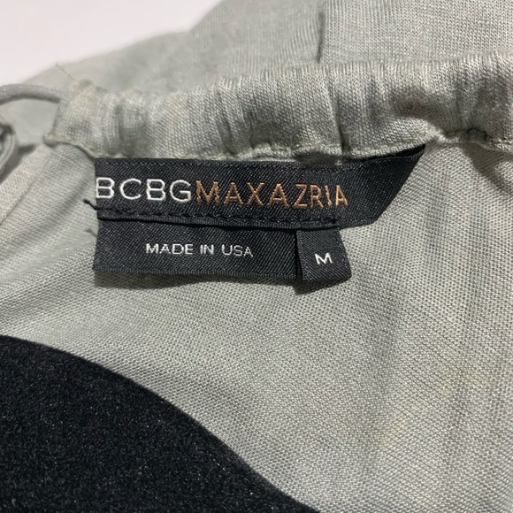 BCBG Maxi Sleeveless Sage Green Midi Dress Drawstring Waist Casual Chic Neutral - Picture 5 of 6